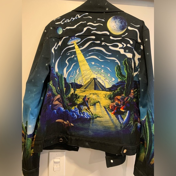 Men’s Casa Blanca Cowboy De L'Espace Straight Leg Jeans and Classic Denim Jacket - Picture 9 of 12